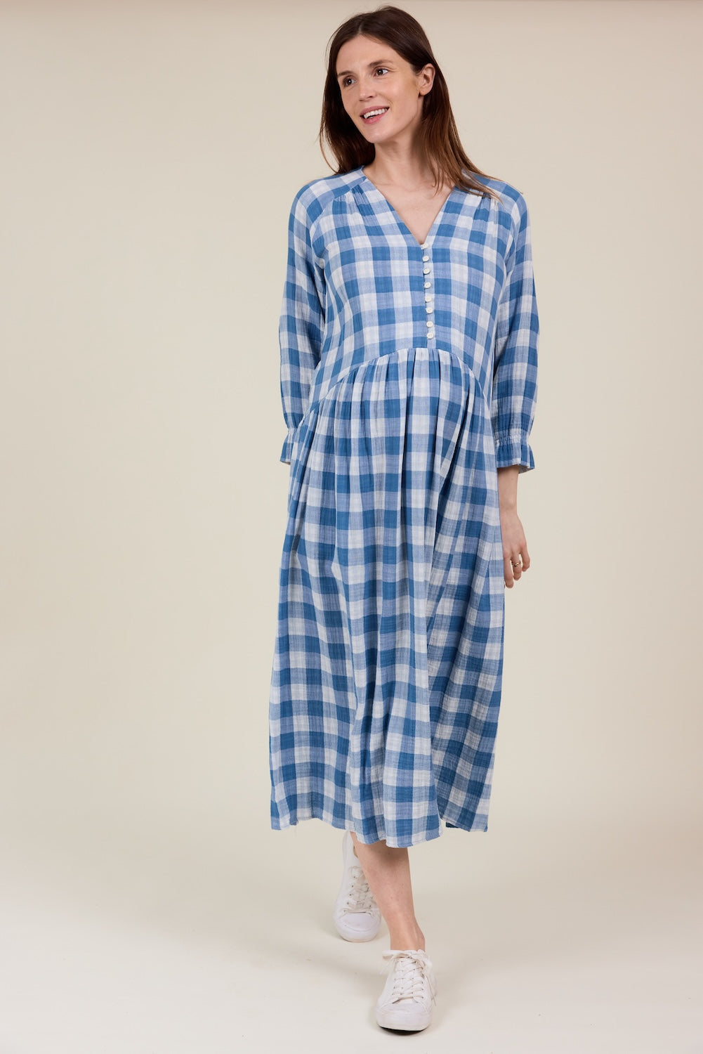 Checkered dress sales