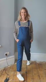 Doris Dungarees in Mid-Blue Denim (Medium and Large only)