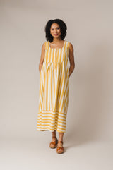 Sadie Dress Sunshine Yellow Stripe
