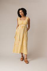 Sadie Dress Sunshine Yellow Stripe