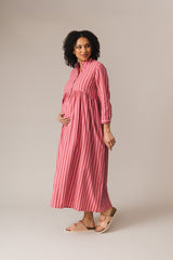 Cleo Dress Pink Stripe