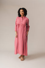 Cleo Dress Pink Stripe
