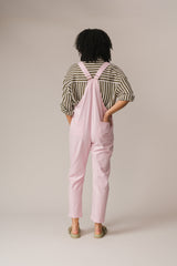 Doris Dungarees Pink Cotton Canvas