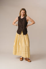 Finch Skirt Sunshine Yellow Stripe