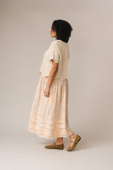 Finch Skirt Apricot Floral