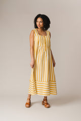 Sadie Dress Sunshine Yellow Stripe