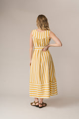 Sadie Dress Sunshine Yellow Stripe
