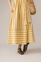 Sadie Dress Sunshine Yellow Stripe
