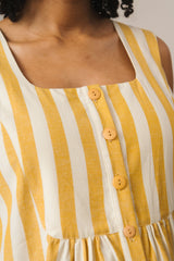 Sadie Dress Sunshine Yellow Stripe