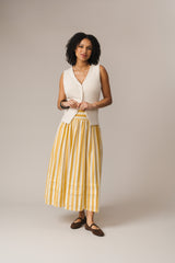 Finch Skirt Sunshine Yellow Stripe