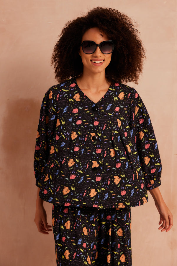 Tilda Top Abstract print