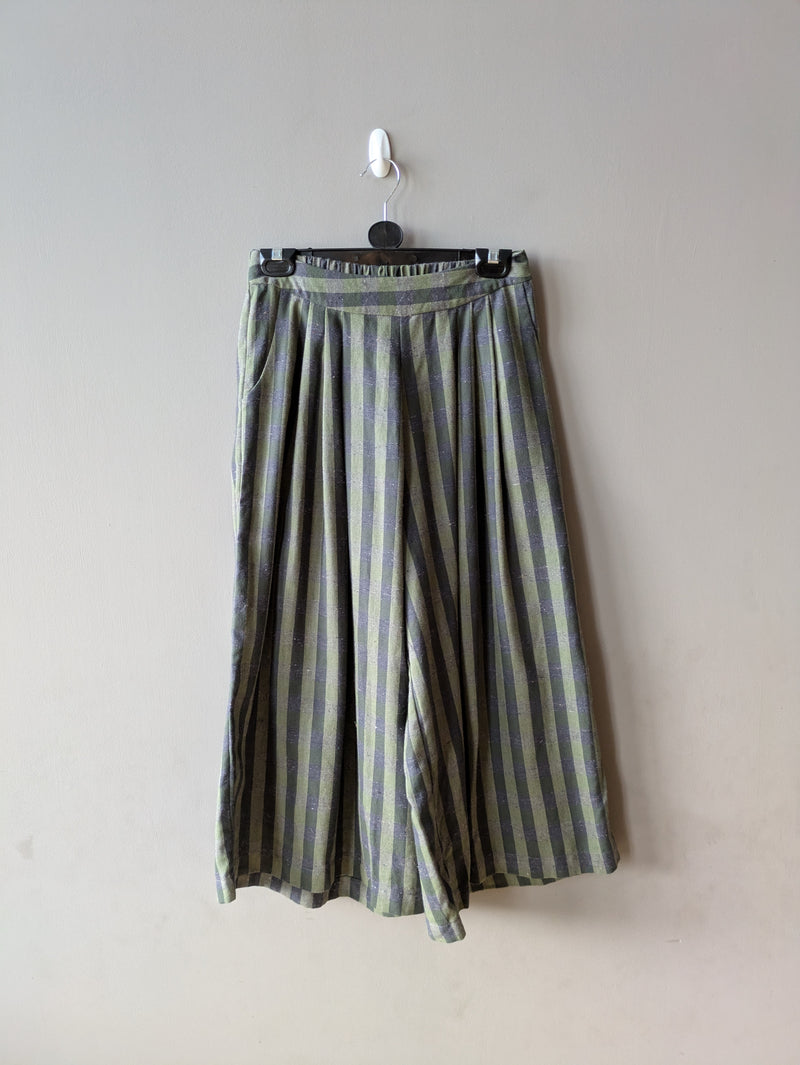 Clem Culottes Green Check (Petite - size 6)