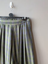 Clem Culottes Green Check (Petite - size 6)