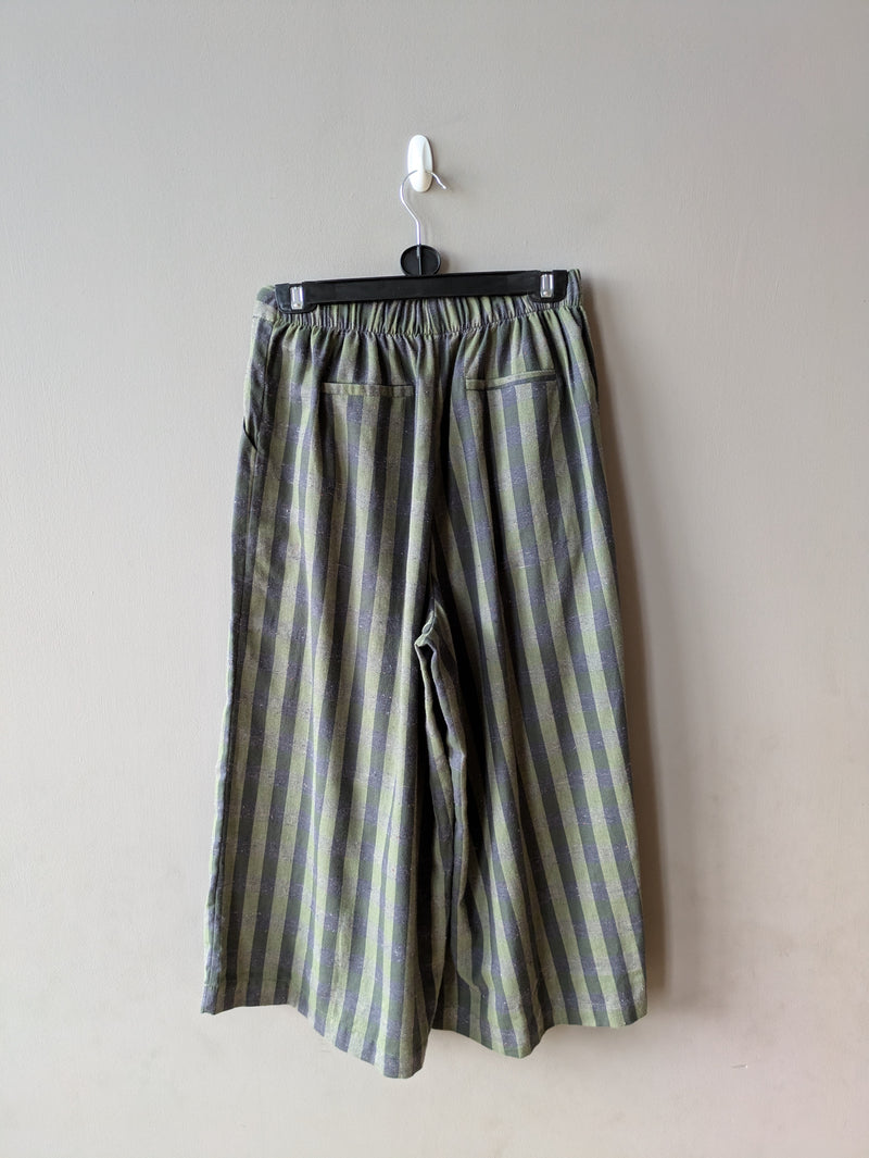 Clem Culottes Green Check (Petite - size 6)