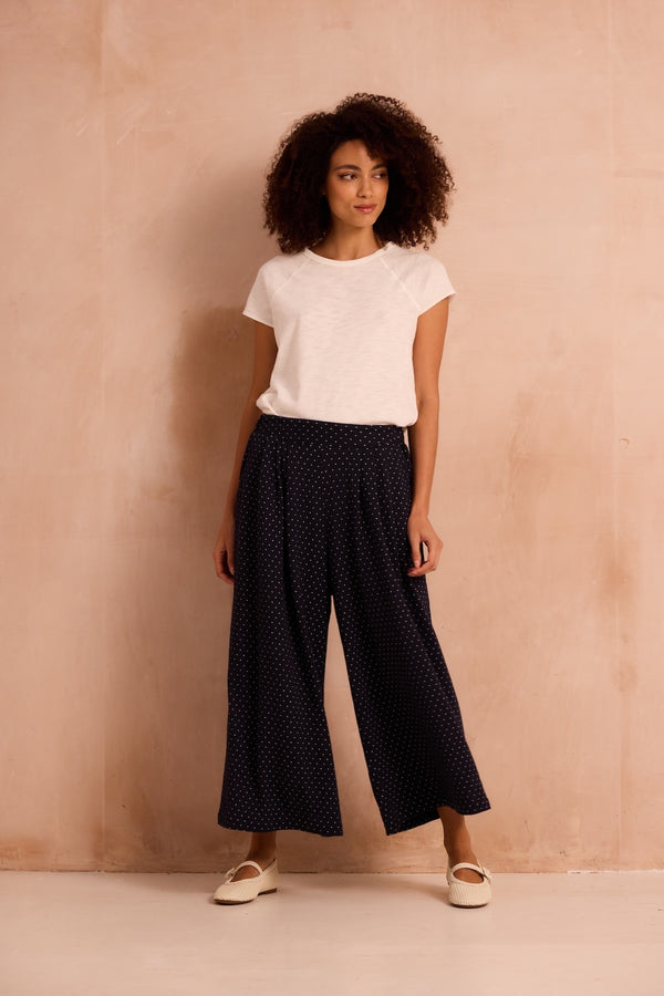 wide legged jersey culottes