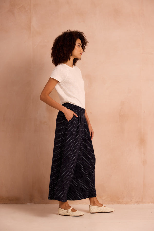 wide legged jersey culottes