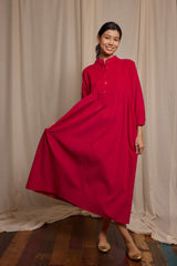 Dress fuchsia needlecord