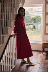 Cleo Dress Fuchsia Needlecord
