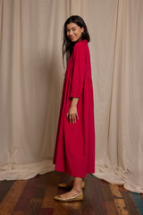 Cleo Dress Fuchsia Needlecord