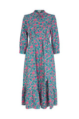 floral dress with frill detail cut out