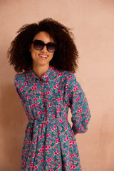 floral dress with frill detail