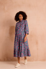 floral dress with frill detail