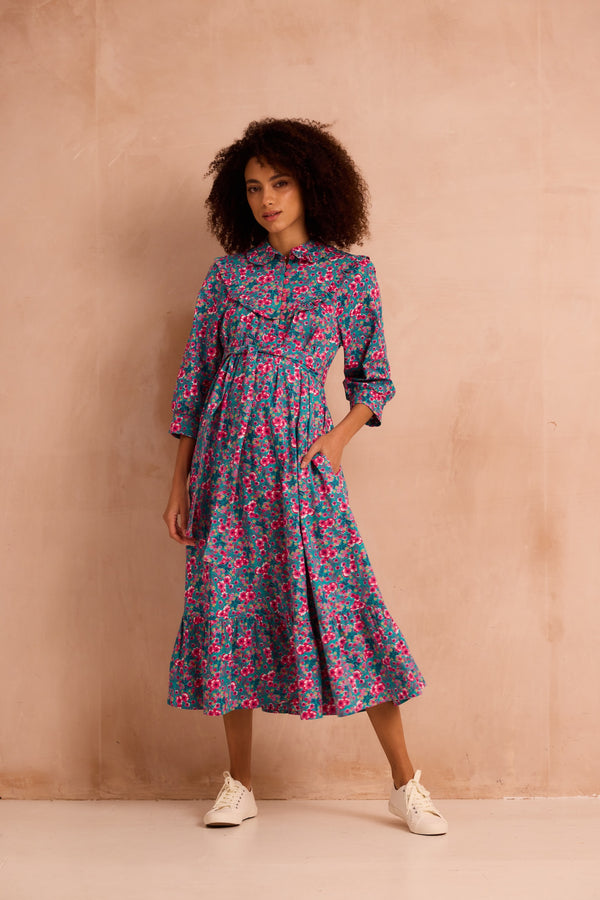 floral dress with frill detail