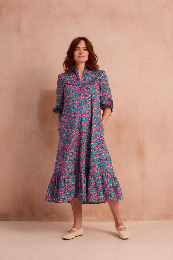 floral dress with frill detail