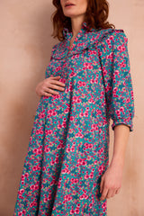 floral dress with frill detail