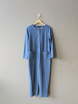 Dash Jumpsuit in Blue Cotton Jersey (Petite and Large)