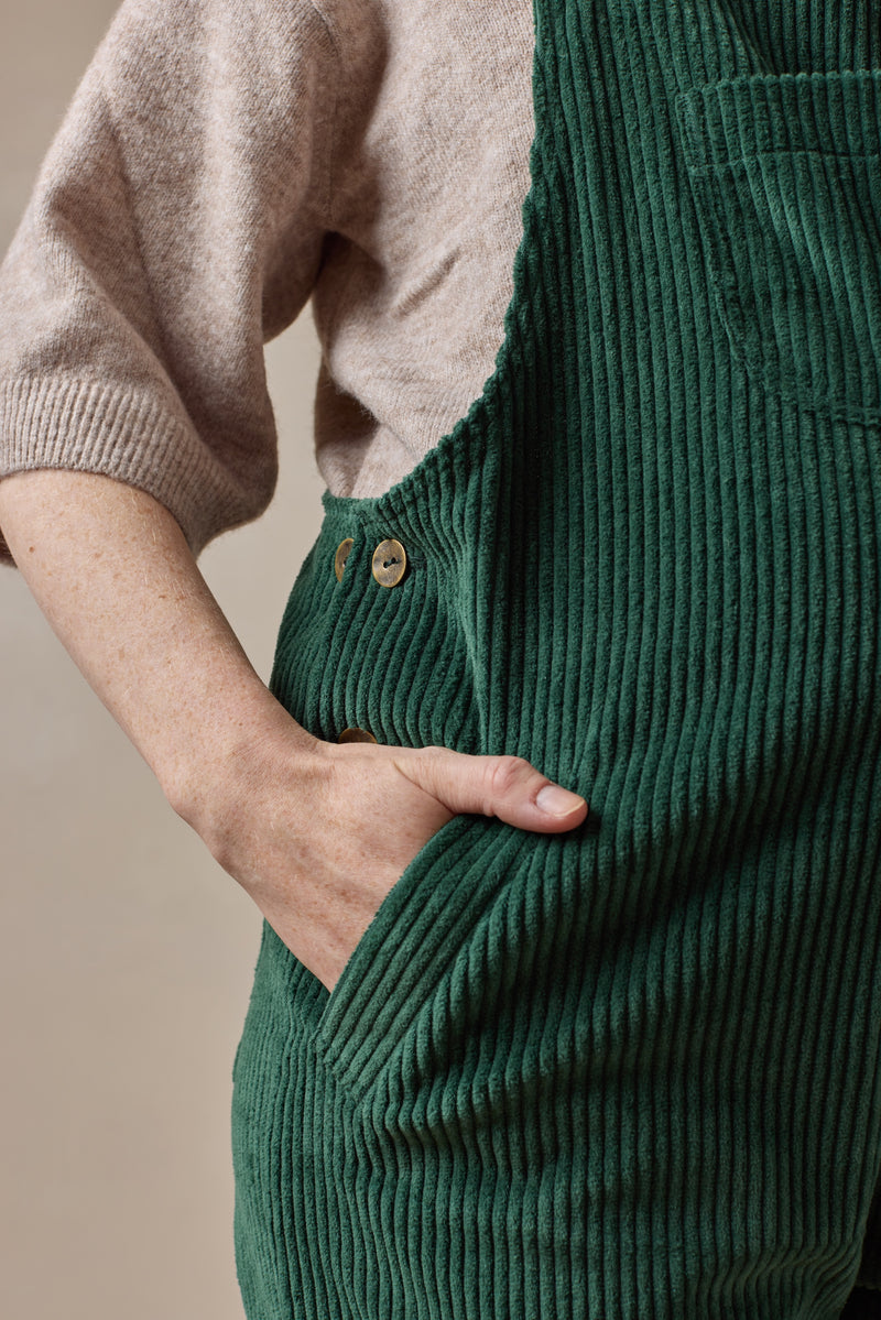 Doris Dungarees Bottle Green