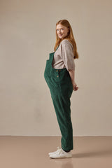 Doris Dungarees Bottle Green