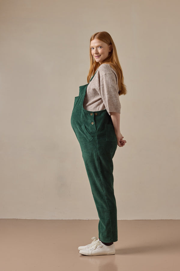 Doris Dungarees Bottle Green