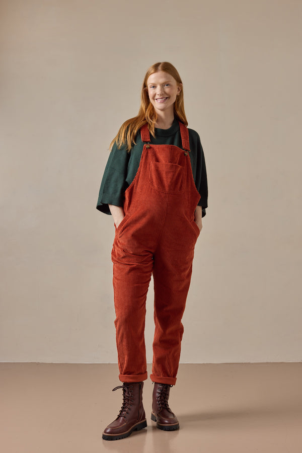Doris Dungarees Rust