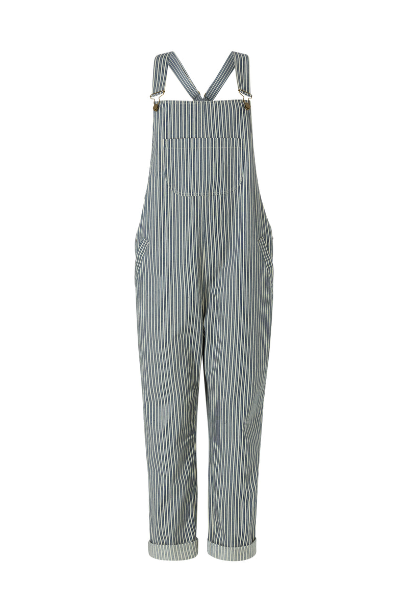 striped indigo dungarees cutout