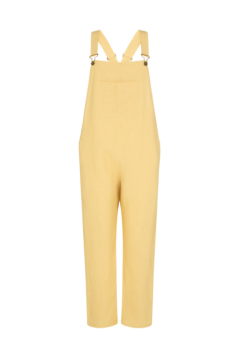 Poppy Delevingne X Clary & Peg Doris Dungarees Lemon Yellow