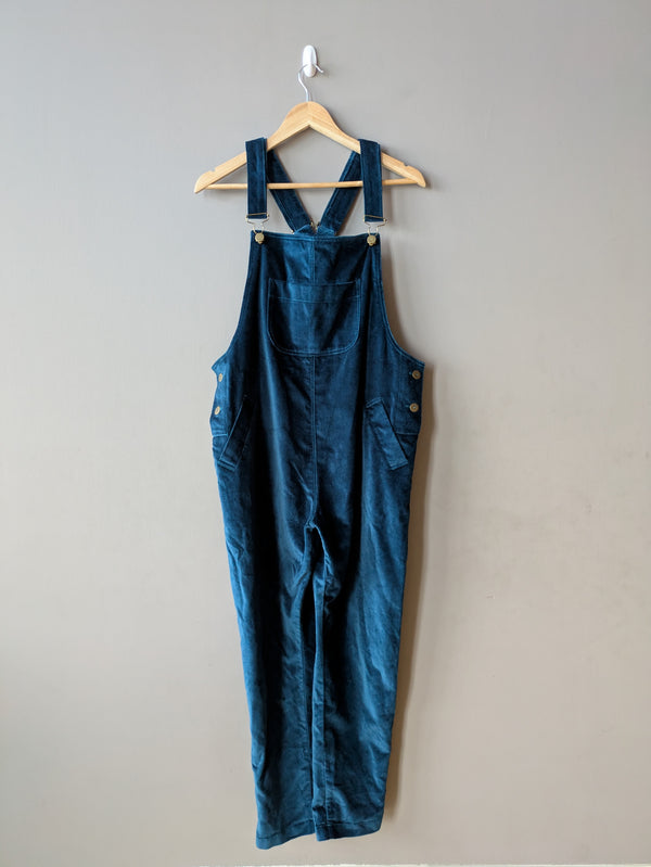 Doris Dungarees Sapphire Blue Velvet (Small)