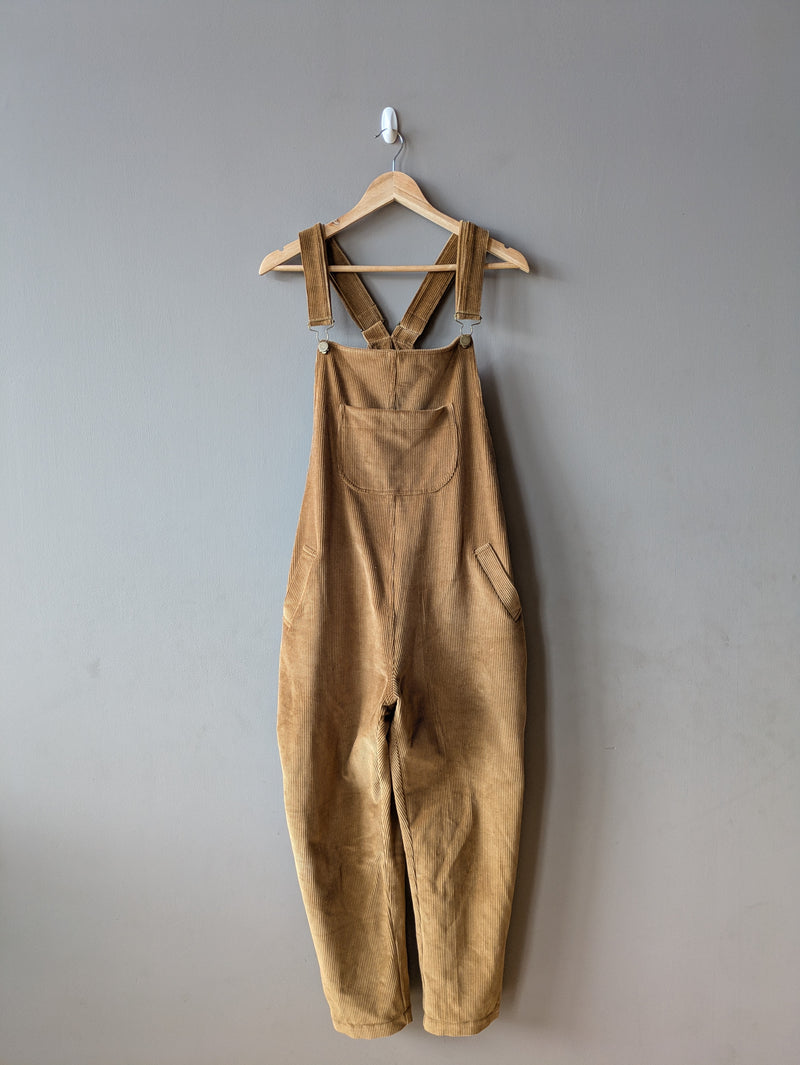 Doris Dungarees Caramel Corduroy (Large)