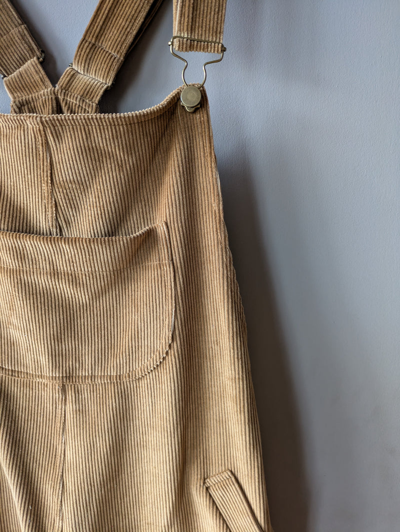 Doris Dungarees Caramel Corduroy (Large)