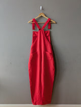 Doris Dungarees Red Linen (Small and Large)