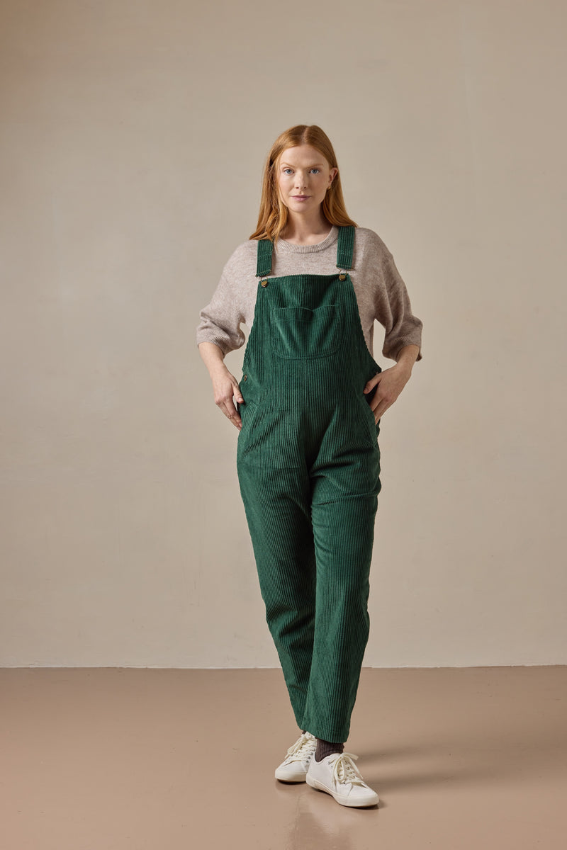 Doris Dungarees Bottle Green