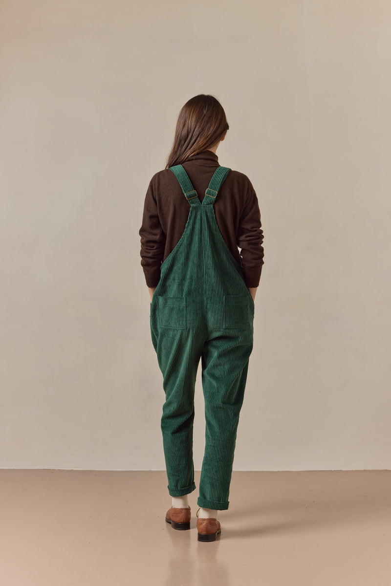 Doris Dungarees Bottle Green