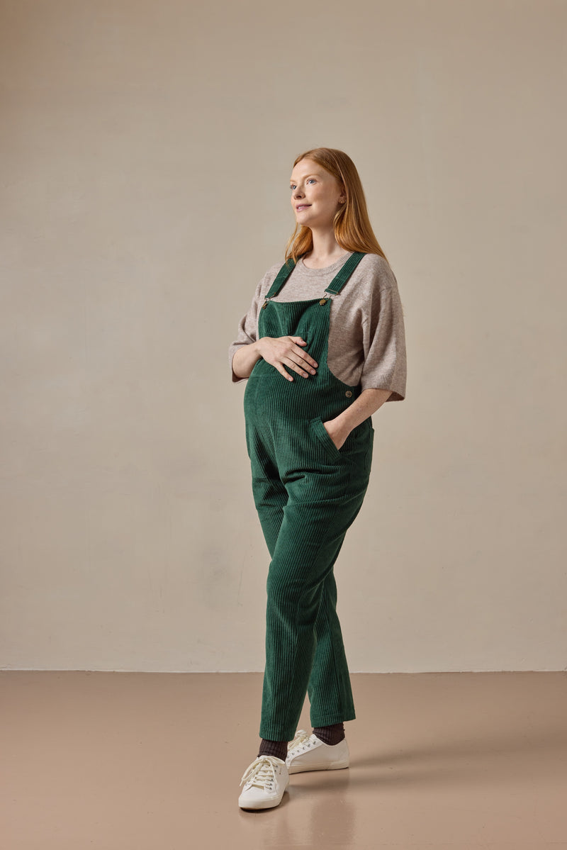 Doris Dungarees Bottle Green