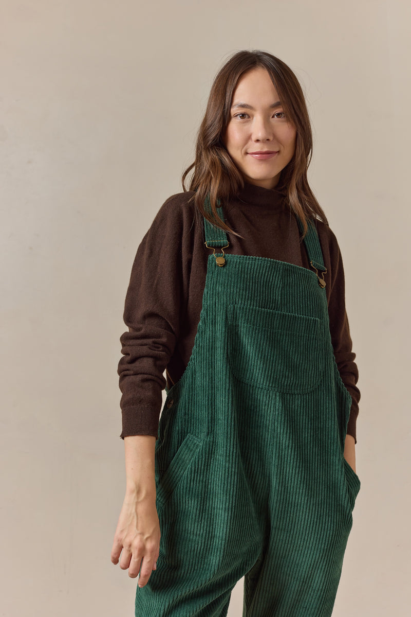 Doris Dungarees Bottle Green