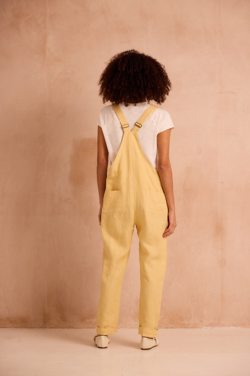 Poppy Delevingne X Clary & Peg Doris Dungarees Lemon Yellow