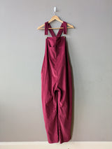 Doris Dungarees Raspberry Needlecord (Medium and Large)
