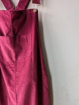 Doris Dungarees Raspberry Needlecord (Medium and Large)