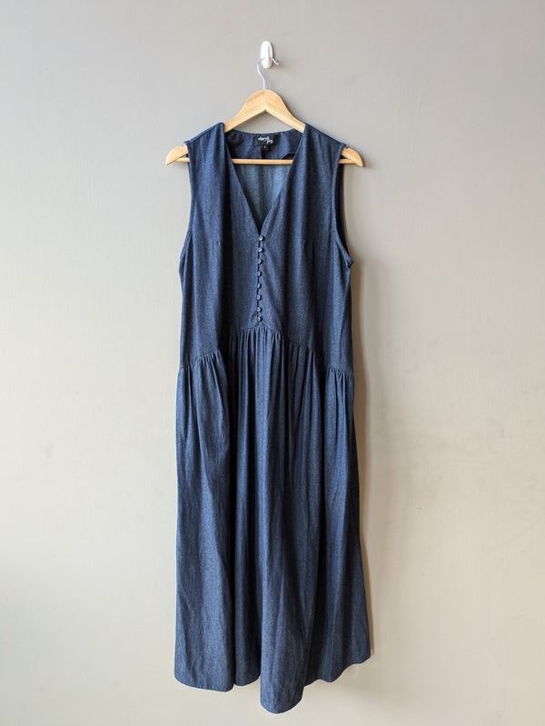 Edith Denim Chambray Pinafore (Large)