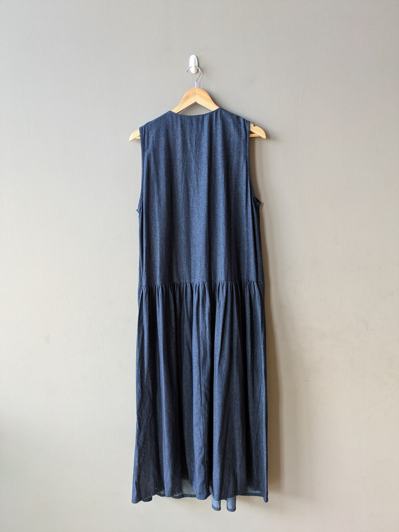 Edith Denim Chambray Pinafore (Large)