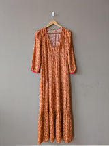 Eva Dress Red and Yellow Floral (Small)